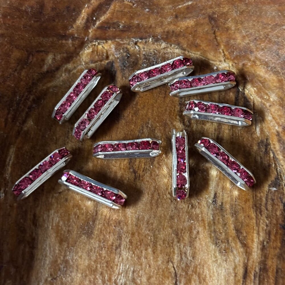 Rhinestone Bead Spacers/Bridges/Rondelle  (Fire Mountain Gems) (9 bags)